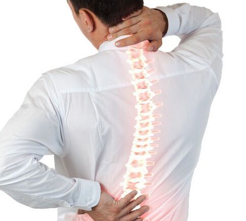 osteocondrose da coluna vertebral em um homem